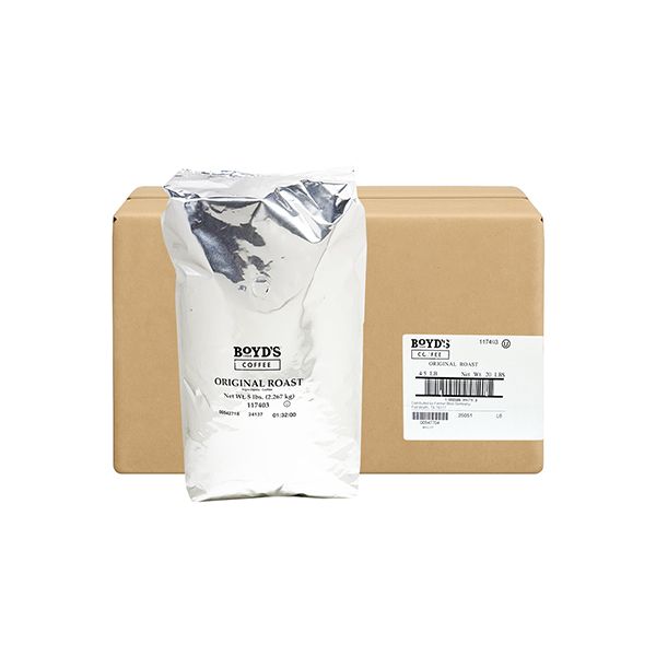  Boyd’s Original Roast Whole Bean Coffee, Medium Roast, 4/5lb Bags – Mellow & Balanced With A Hint Of Sweetness