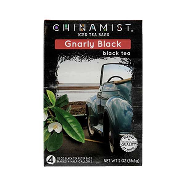  China Mist Naturally Flavored Gnarly Black Iced Tea Bags, 4-Count Box, Each Bag Yields 1/2 Gallon