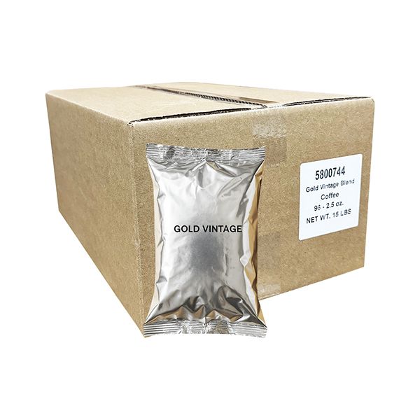  Brickhouse Gold Vintage Ground Coffee, 96/2.5 Oz Pre-Portioned Packets, Medium Roast