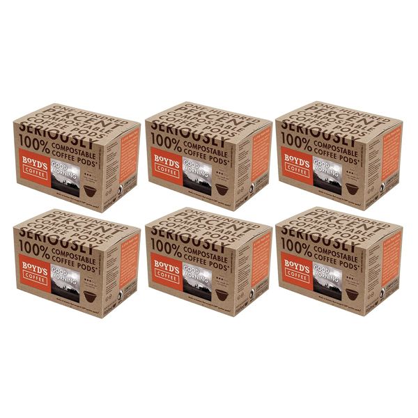  Boyd's Good Morning Coffee – Medium Roast – Single Cup, 12 Count (Pack Of 6)