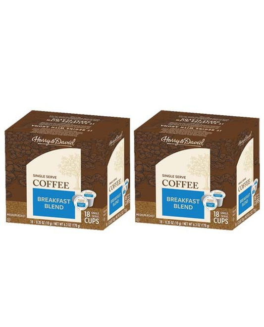  Harry & David Breakfast Blend Single Serve Coffee, 2/18 Count