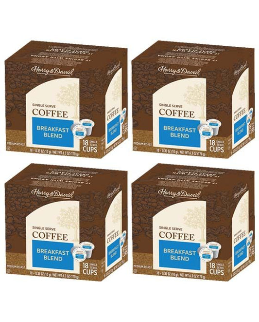  Harry & David Breakfast Blend Coffee Single Serve Cups, 4/18 Count