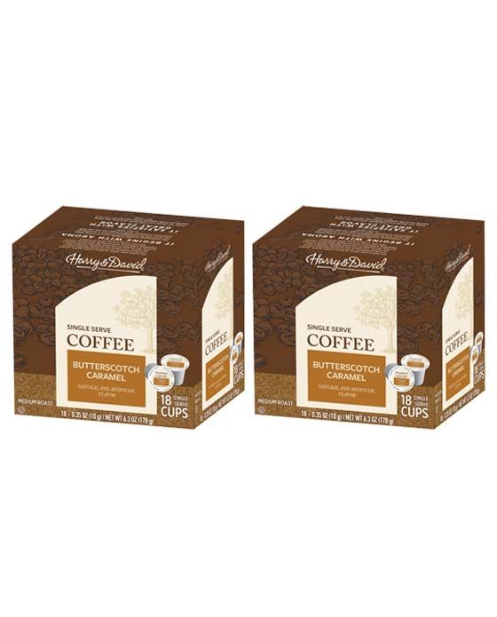  Harry & David Butterscotch Caramel Single Serve Coffee, 2/18 Count