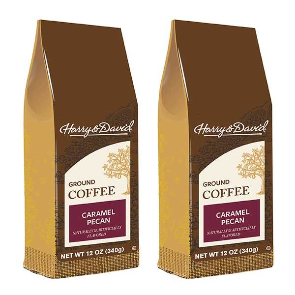  Harry & David Caramel Pecan Ground Coffee, 2 Bags (12 Oz Each)