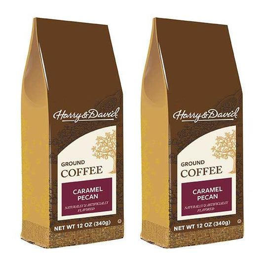  Harry & David Caramel Pecan Ground Coffee, 2 Bags (12 Oz Each)