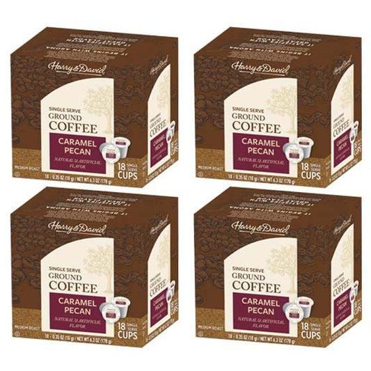  Harry & David Caramel Pecan Single Serve Coffee, 4/18 Count