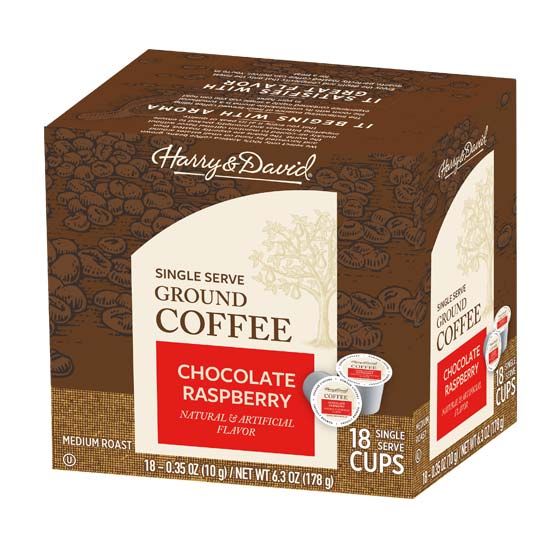  Harry & David Chocolate Raspberry Single Serve Cups, 2/18 Count