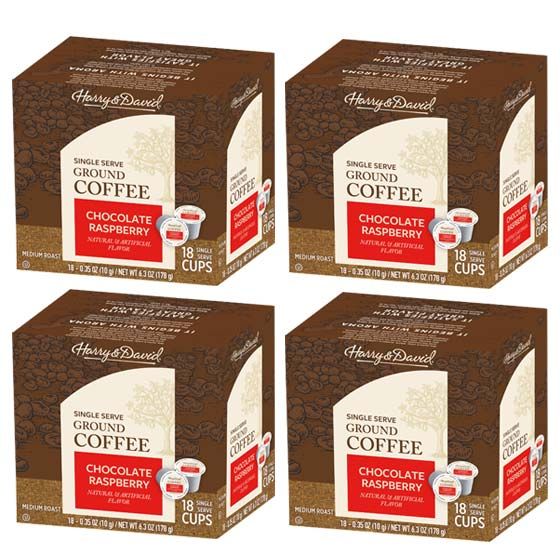  Harry & David Chocolate Raspberry Single Serve Cups, 4/18 Count