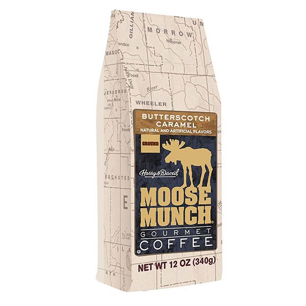  Harry & David Moose Munch Butterscotch Caramel Ground Gourmet Coffee, 12 Oz