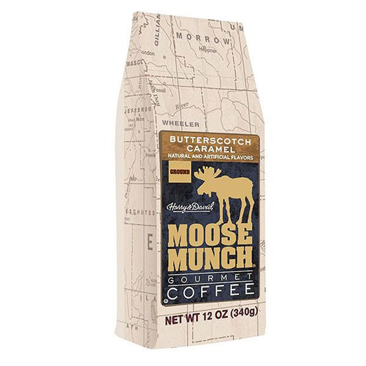  Harry & David Moose Munch Butterscotch Caramel Ground Gourmet Coffee, 12 Oz