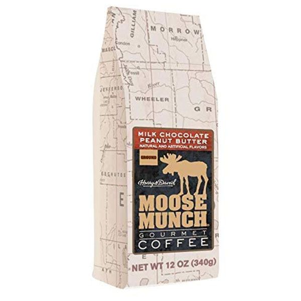  Harry & David Moose Munch Milk Chocolate Peanut Butter Ground Gourmet Coffee, 12 Oz