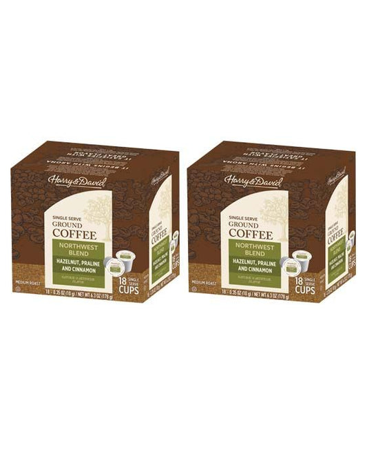  Harry & David Northwest Blend Single Serve Cups Coffee, 2/18 Count