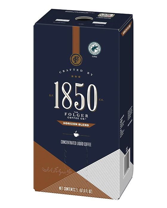  Folgers 2 Liter 1850 Horizon Blend (Replaces Dark Roast) (Four Boxes)