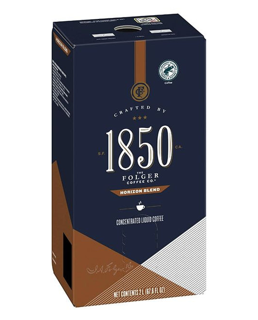  Folgers 2 Liter 1850 Horizon Blend (Replaces Dark Roast) (One Box)