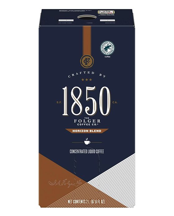  Folgers 2 Liter 1850 Horizon Blend (Replaces Dark Roast) (Two Boxes)
