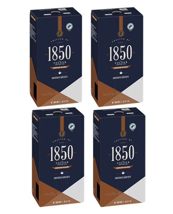  Folgers 2 Liter 1850 Horizon Blend (Replaces Dark Roast) (Four Boxes)
