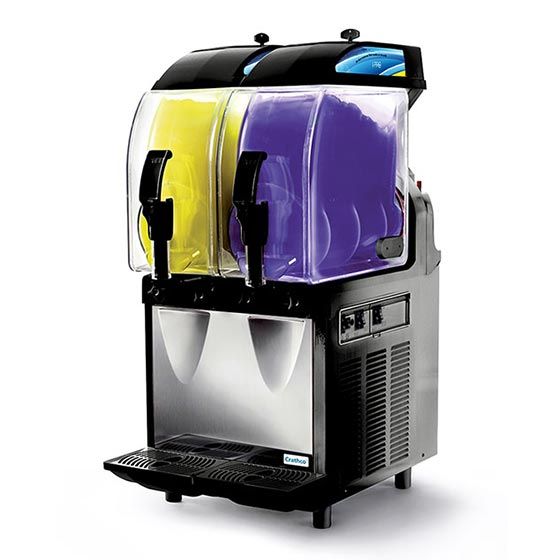  Crathco I-PRO 2M (1206-000) Double 2.9 Gallon Granita / Slushy / Frozen Beverage Machine With Manual Control - 115V