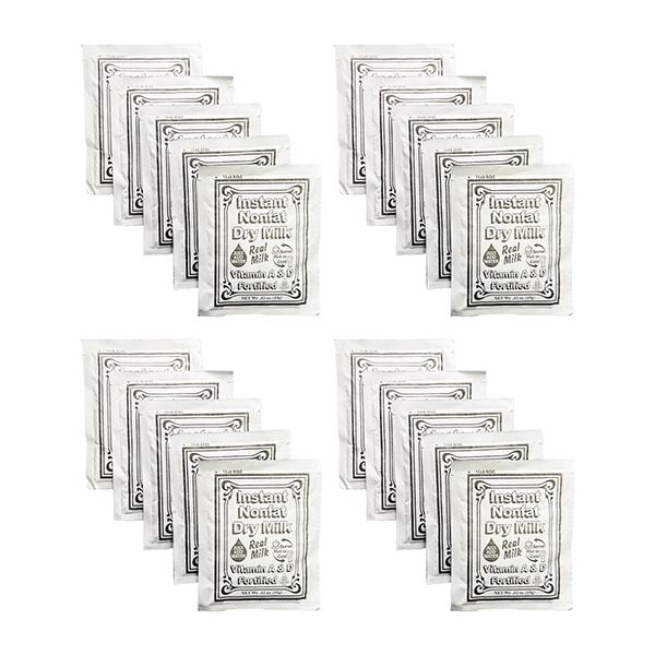 Non-Fat Dry Milk Instant Mix – 15g Packets, 20 Pack – Vitamin A & D Fortified