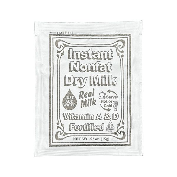  Non-Fat Dry Milk Instant Mix – 15g Packets, 100 Pack – Vitamin A & D Fortified