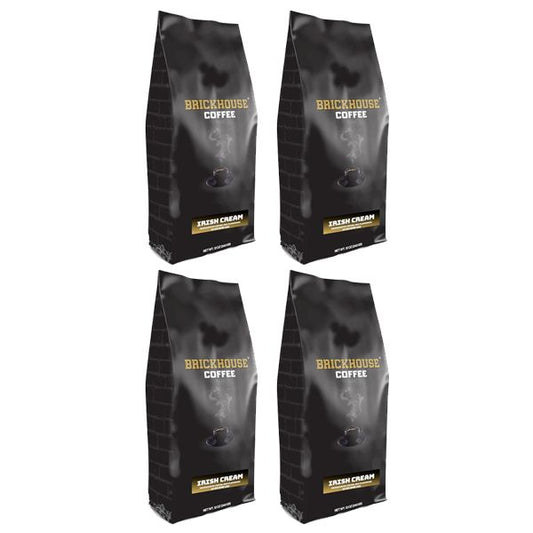  Brickhouse Irish Cream Ground Coffee, 4 X 12oz Bags – Creamy Vanilla & Whiskey Notes