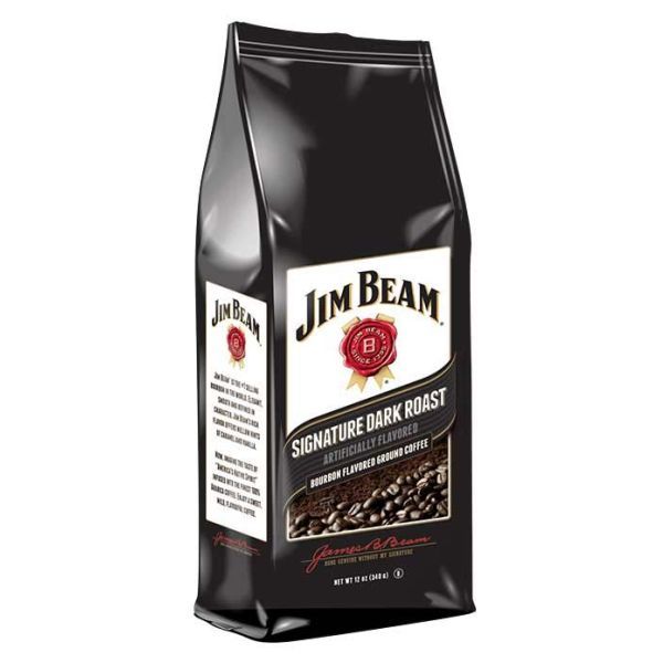  Jim Beam Signature Dark Roast Bourbon Flavored Ground Coffee, 3 Bags (12 Oz Ea.)
