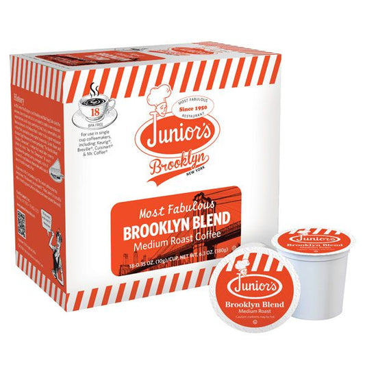  Junior's Most Fabulous Brooklyn Blend, Medium Roast Single Single Serve 2/18 Ct 