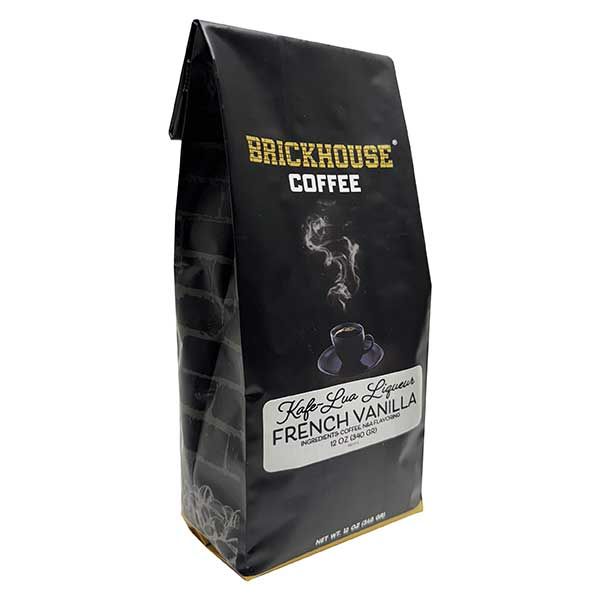  Kafe-Lua Liqueur Flavored Ground Coffee By Brickhouse, French Vanilla, 12oz Bag