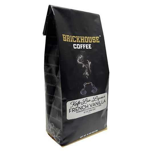  Kafe-Lua Liqueur Flavored Ground Coffee By Brickhouse, French Vanilla, 12oz Bag