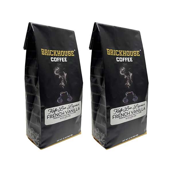  Kafe-Lua Liqueur Flavored Ground Coffee By Brickhouse, French Vanilla, 2 X 12oz Bags