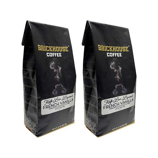  Kafe-Lua Liqueur Flavored Ground Coffee By Brickhouse, French Vanilla, 2 X 12oz Bags