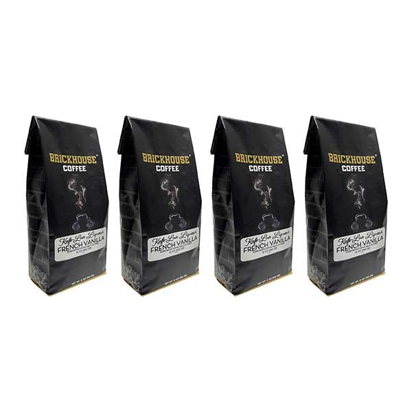  Kafe-Lua Liqueur Flavored Ground Coffee By Brickhouse, French Vanilla, 4 X 12oz Bags