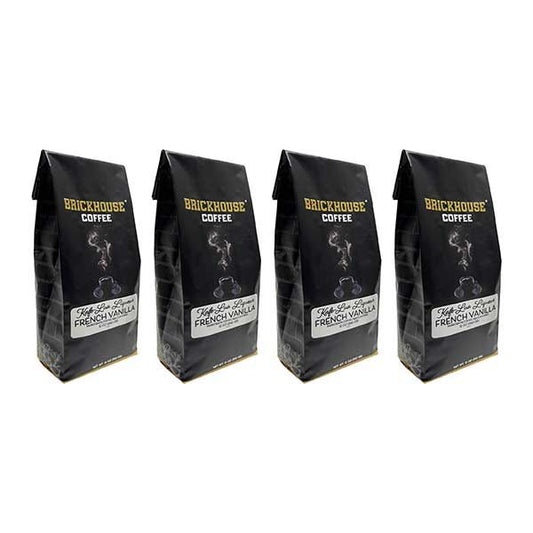  Kafe-Lua Liqueur Flavored Ground Coffee By Brickhouse, French Vanilla, 4 X 12oz Bags