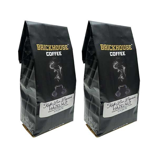  Kafe-Lua Liqueur Flavored Ground Coffee By Brickhouse, Hazelnut, 2 X 12oz Bags