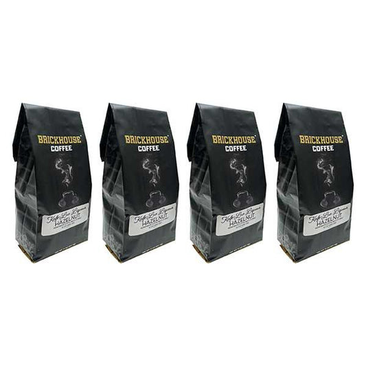  Kafe-Lua Liqueur Flavored Ground Coffee By Brickhouse, Hazelnut, 4 X 12oz Bags