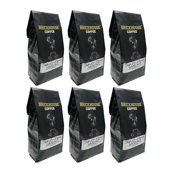  Kafe-Lua Liqueur Flavored Ground Coffee By Brickhouse, Hazelnut, 6 X 12oz Bags