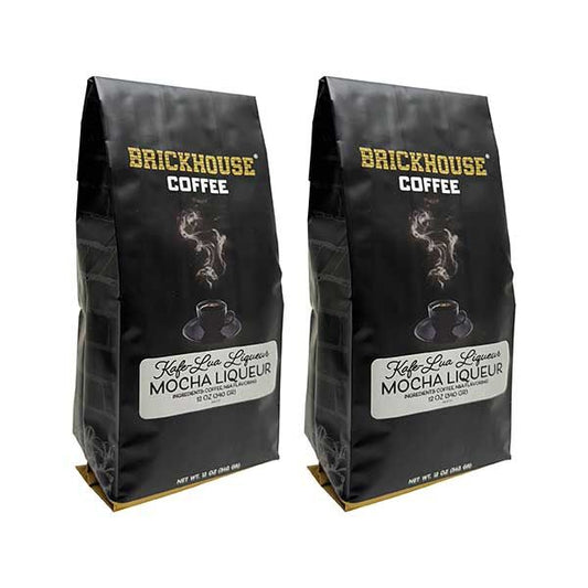  Kafe-Lua Liqueur Flavored Ground Coffee By Brickhouse, Mocha, 2 X 12oz Bags