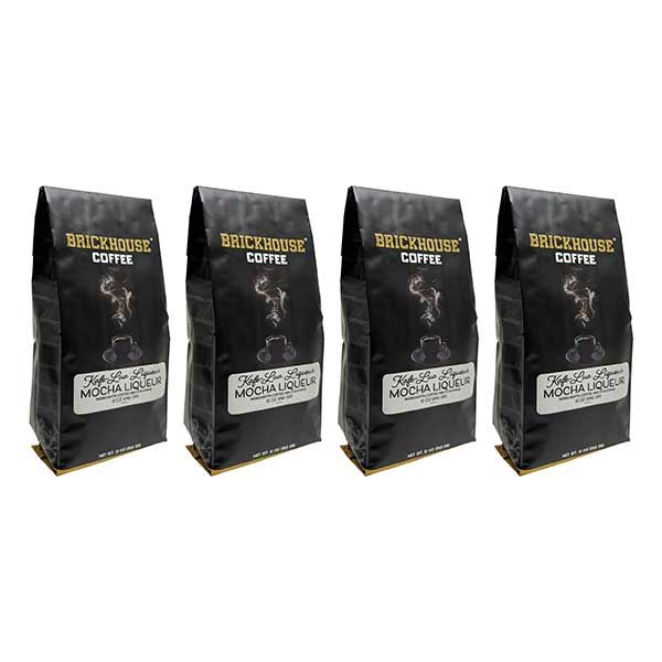  Kafe-Lua Liqueur Flavored Ground Coffee By Brickhouse, Mocha, 4 X 12oz Bags