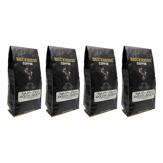  Kafe-Lua Liqueur Flavored Ground Coffee By Brickhouse, Mocha, 4 X 12oz Bags