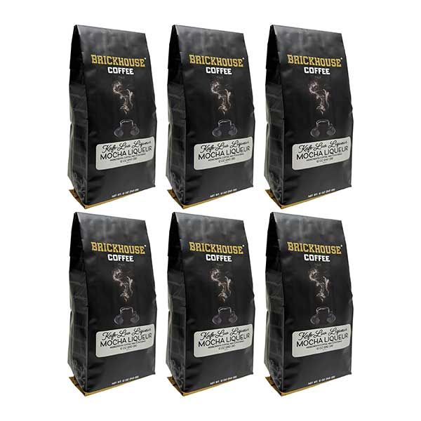  Kafe-Lua Liqueur Flavored Ground Coffee By Brickhouse, Mocha, 6 X 12oz Bags