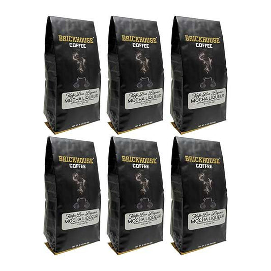  Kafe-Lua Liqueur Flavored Ground Coffee By Brickhouse, Mocha, 6 X 12oz Bags
