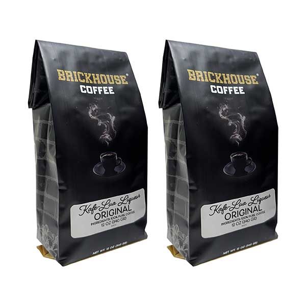  Kafe-Lua Liqueur Flavored Ground Coffee By Brickhouse, Original, 2 X 12oz Bags