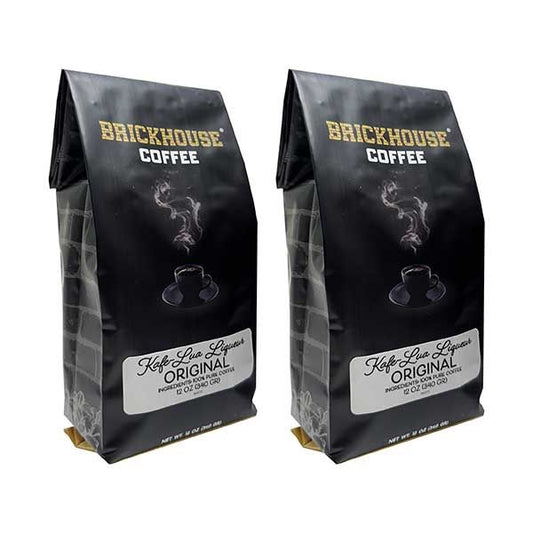  Kafe-Lua Liqueur Flavored Ground Coffee By Brickhouse, Original, 2 X 12oz Bags