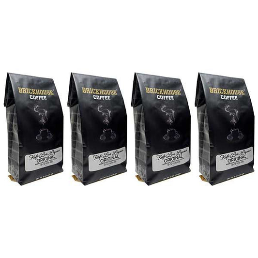  Kafe-Lua Liqueur Flavored Ground Coffee By Brickhouse, Original, 4 X 12oz Bags