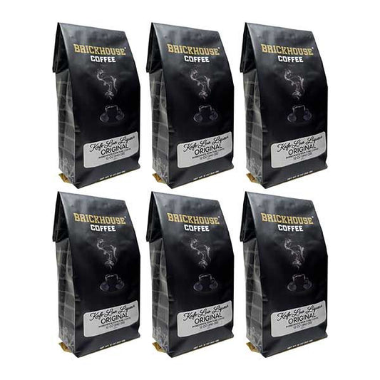  Kafe-Lua Liqueur Flavored Ground Coffee By Brickhouse, Original, 6 X 12oz Bags