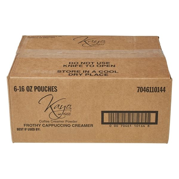  Kayo Frothy Cappuccino Non-Dairy Powdered Creamer, 6 X 1 Lb Bags