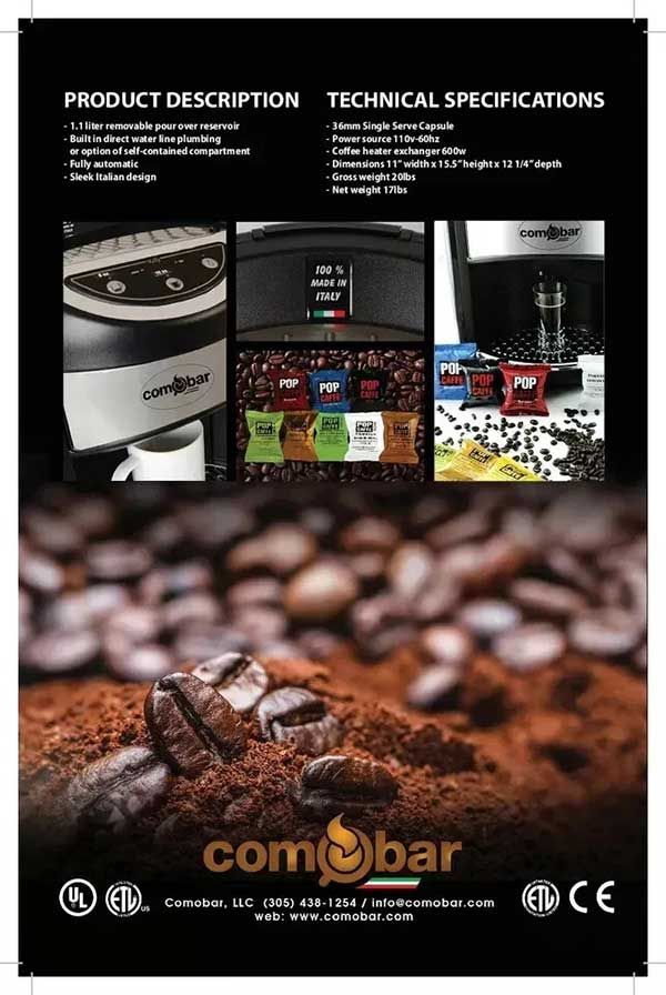  Comobar Kelly Machine Bundle, With Espresso And Espresso Cups