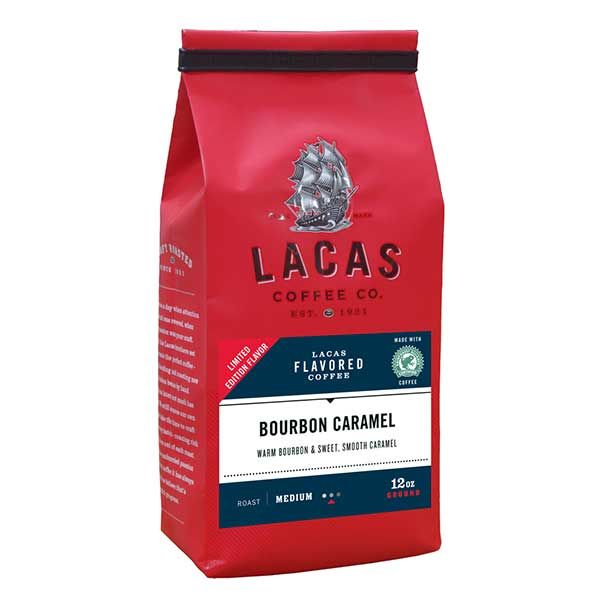  Lacas Coffee Company Bourbon Caramel Medium Roast 12 Oz