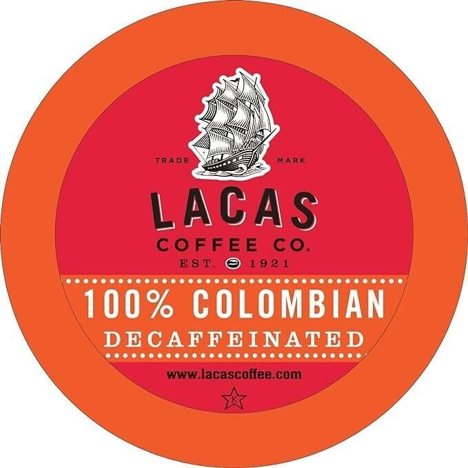  Lacas Coffee Single Serve Cups, 24 Count(100% Colombian Decaf)