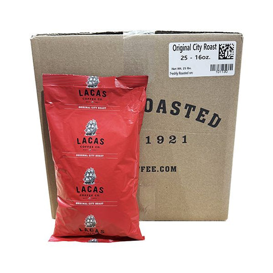  Lacas Original City Roast Ground Coffee, 25/16 Oz Bags – Premium Gourmet Blend With Sweet Full-Bodied Finish – Bulk Coffee For Cafés And Restaurants