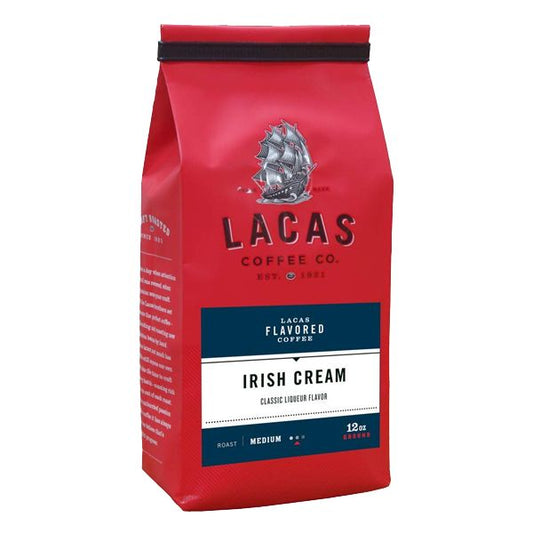  Lacas Flavored Ground Coffee Irish Cream, 12 Oz